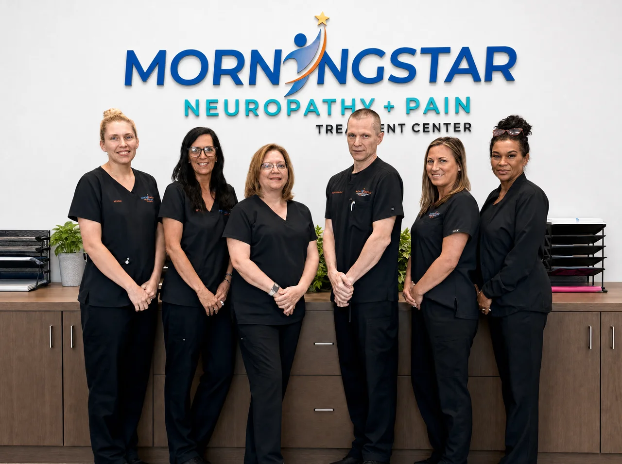 The care team at Morningstar Neuropathy & Pain Treatment Center in St. Peters, MO